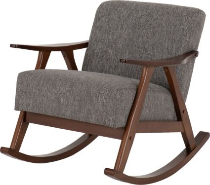 Click Here To Enlarge This Photo Of Kendra Rocking Chair Grey Fabric.