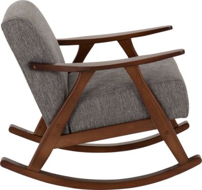Click Here To Enlarge This Photo Of Kendra Rocking Chair Grey Fabric.