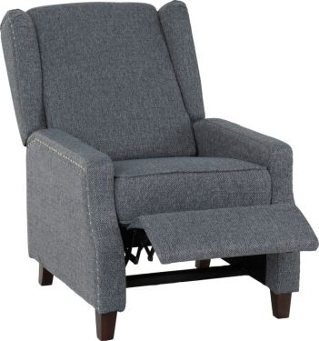 Click Here To Enlarge This Photo Of Kensington Recliner Chair Blue Fabric.