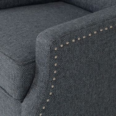 Click Here To Enlarge This Photo Of Kensington Recliner Chair Blue Fabric.