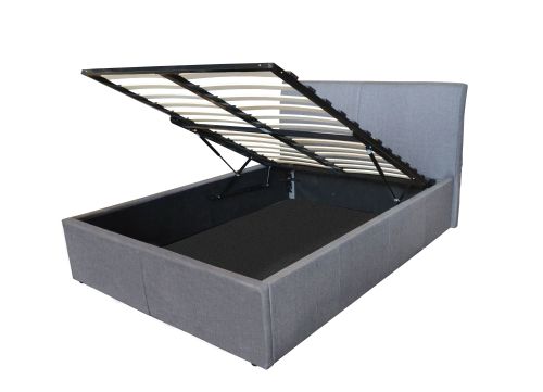 Click Here To Enlarge This Photo Of Texas Grey Fabric Ottoman Frame.