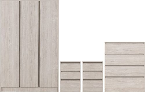 Click Here To Enlarge This Photo Of Malvern 3 Door Wardrobe Bedroom Set.