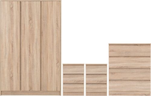 Click Here To Enlarge This Photo Of Malvern 3 Door Wardrobe Bedroom Set.