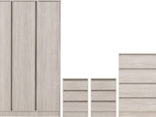 Malvern 3 Door Wardrobe Bedroom Set.