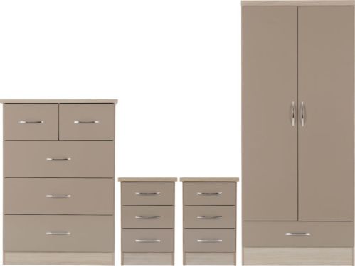 Click Here To Enlarge This Photo Of Nevada 2 Door 1 Drawer Bedroom Set.