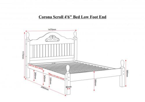 Click Here To Enlarge This Photo Of 4ft6 Double corona scroll bed frame