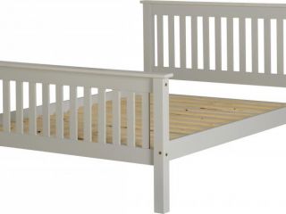 Monoco 4ft6 double high foot end bed frame
